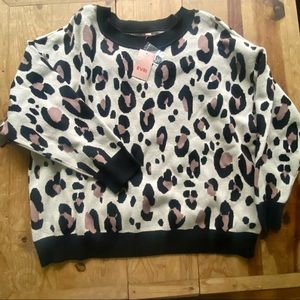 EVRI Animal Print/ Leopard Print Sweater- 2X NWT